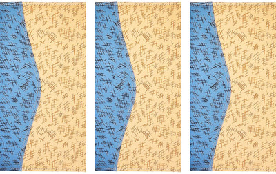 R K SALES Leatherite File Folder(Set Of 3, Blue, Cream)