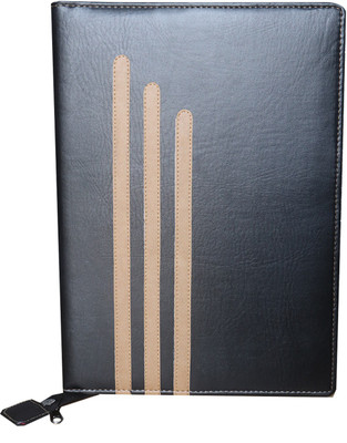 SB GRAND PU Leather High Quality Document File Folder(Set Of 1, Black)