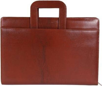 Lemork Leatherette 2 Ring Premium File Folders For Certificates With Adjustable Handles Folder Bag(No Leaf) Brown Bag(Set Of 1, Brown)