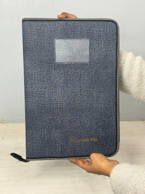 SB GRAND PU Leather file folder(Set Of 1, Blue)