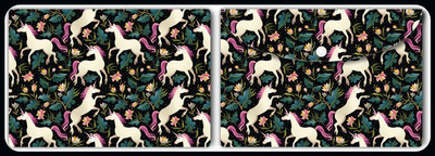 Nourish Plastic Document Folder(Set Of 2, Black-Unicorn)