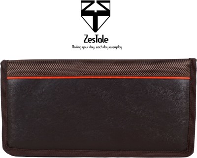 ZesTale Leatherette Multiple Cheque Book/ Passport Holder /Car Document Holder(Set Of 1, Dark Brown)