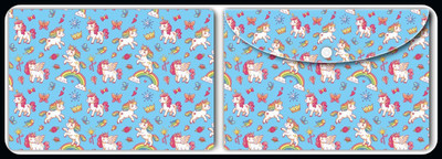 Nourish Plastic Document Folder(Set Of 2, Blue-Unicorn)