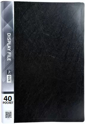 vavia Letter FC Presentation Display Book File 40 Pockets(Set Of 1, Black)