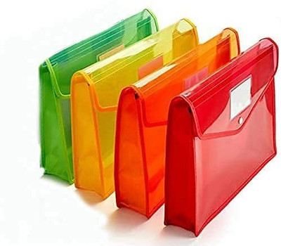 JEYANG plastic file folder(Set Of 4, Multicolor)