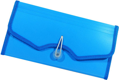 SHINING ZON Plastic Expanding File Folder A6 Cheque Size(Set Of 8, Blue)