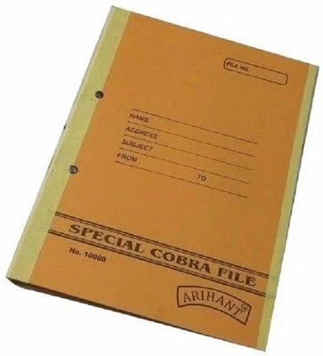Anas Center Metal Spring, Paper Arihant Special Cobra File – Durable Office File Folder for Documents, Legal Paper Storage & Organization (A4/FC Size)(Set Of 1, Beige)