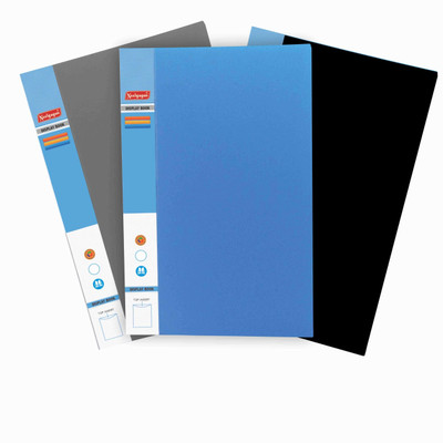 NEELGAGAN No.39 Plastic Economy Display File A4 Size - 40 Pockets Plastic Portfolio File (Suitable For A4 Size Documents)(Set Of 3, Multicolor)