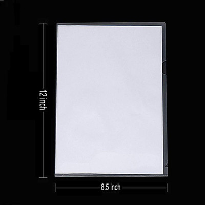 Akash Plastic AKS True-Ally L Folder File A4 Size Transparent Clear Documents Holder Paper Holders Organizer (Pack of 12) | Thickness 12C(Set Of 12, multiple)