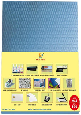 Momad PVC Spiral A4 Binding Sheet(Set Of 100, Transparent)