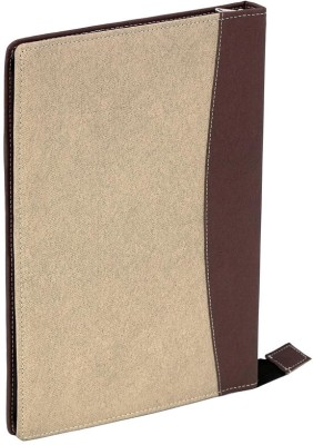 DAHSHA PU Leather Leather Professional 4 Ring Files and Folders, Documents Holder(Set Of 1, Brown)