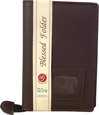 God's Grace Leatherite PU Folder(Set Of 1, Brown)