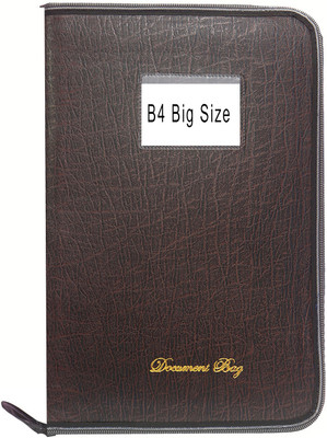 Kopila PU Leather B4 Legal Size Document file with 20 leefs(Set Of 1, Coffee)