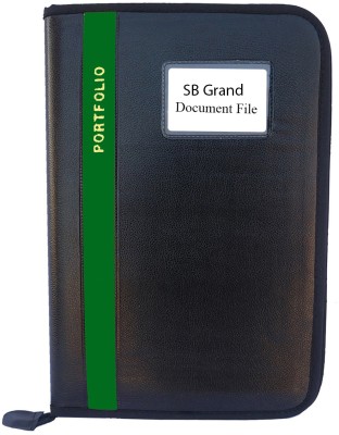 SB GRAND PU Leather File folder(Set Of 1, Green)