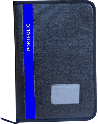 Parthav Faux Leather Document certificate Carry Bag Set of-1 With 20 Leefs(Set Of 1, Blue)
