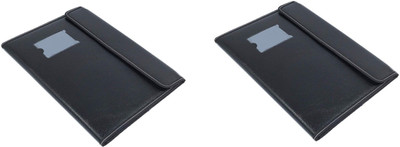 JSMSH Leather Executive Folder for Certificate(Set Of 2, Black)