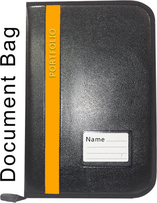 Parthav PU Leather Office Document,Certificate File Folder With 20 Leefs for A4/FS Document(Set Of 1, Yellow)
