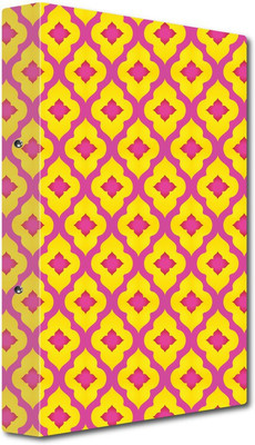 Nourish Cardboard Display File(Set Of 1, Pink, Yellow)