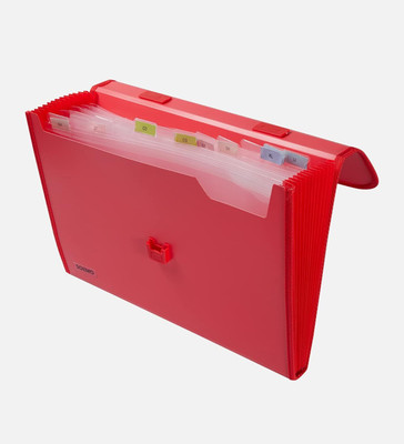 vavia PALSTIC PLASTIC FOLDER(Set Of 1, Red)