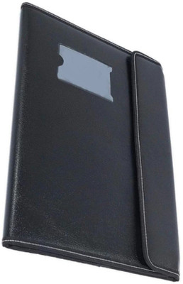 R K SALES PVC Document Folder(Set Of 1, Black)