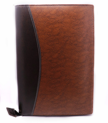 Definite Faux Leather B4 Size Executive Style Documents Certificates File Folder(Set Of 1, Dual Shade Brown)