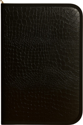 WTS GLOBAL Pu Leather Document File Folder(Set Of 2, Black, Green)