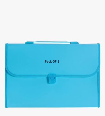 SHINING ZON Blue Expandable File Folder Document File(Set Of 1, Blue)