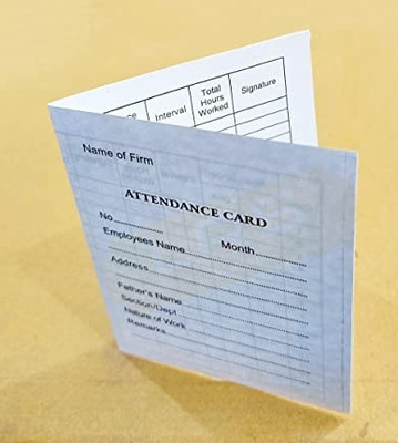 Teeshubh Paper Attendance Card(Set Of 50, White)