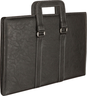ACCIVA PU Leatherette File Folder(Set Of 1, Black)