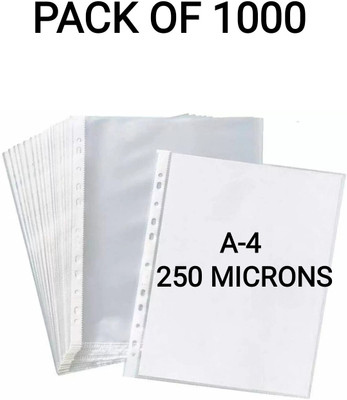 R K SALES Plastic Poly Propylene File folders(Set Of 1000, Transparent)