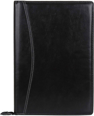 ZesTale Premium Faux Leather File Folder(Set Of 1, Black)