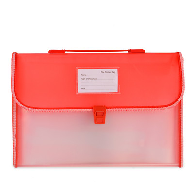 CLICKEDIN Plastic Expanding File Folder With 13 Pockets A4 Legal Document Certificate Organizer(Set Of 1, Multicolor)