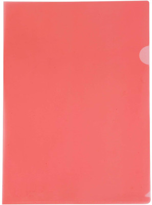SHINING ZON Polypropylene Red Colour L Folder(Set Of 60, Red)