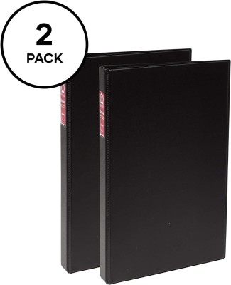 vavia PLASTIC Ring Binder LEGAL,FC(Set Of 2, Black)