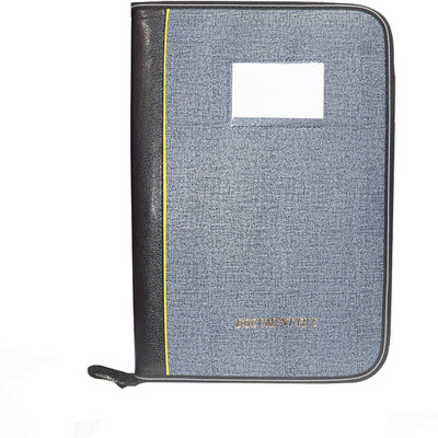 Kopila PU Leather Document Carry Bag File Folder(Set Of 1, Dark Grey)