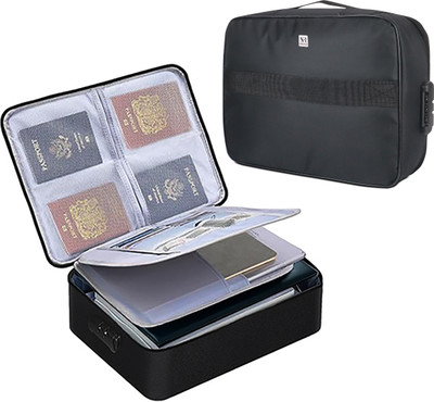 NFI essentials Polyester Document File Bag(Set Of 1, Black)