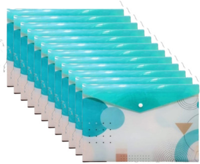 ALPINE Plastic My clear bag(Set Of 12, Blue)