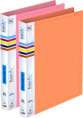 KARP Plastic FC Spring Cobra Clip File Folder(Set Of 2, Multicolor)