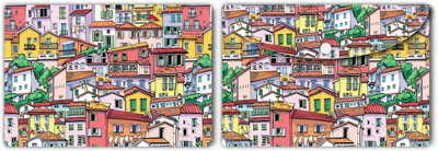 Nourish Plastic Document Folder(Set Of 2, French-old-town)