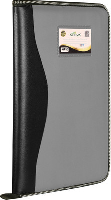ACCIVA PU Leatherette File Folder(Set Of 1, Grey)