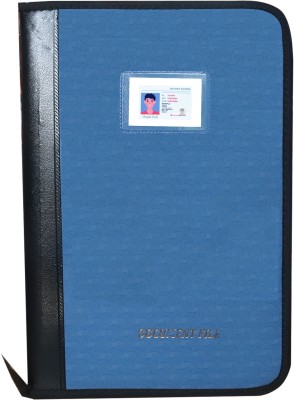 Kopila PU Leather Stylish Premium Quality File Folder for office,school & College(Set Of 1, Blue)