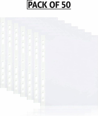 KRISHVIA Plastic File Folder(Set Of 100, Transparent)