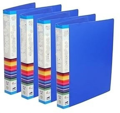Freedy Ring Binder Plastic Box File -A4 Size File for Certificates and Documents Office documents and Certificate Plastic File Ring Files for Documents(Set Of 4, Multicolor)