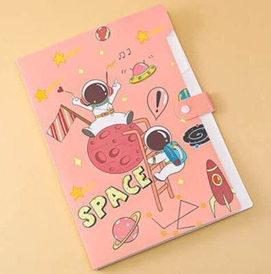 KVA Plastic Document folder(Set Of 1, Peach)