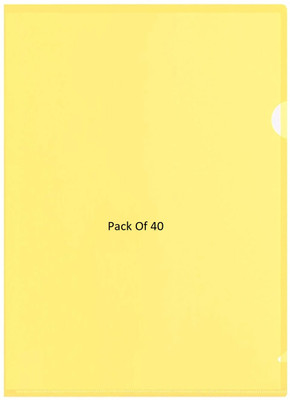 SHINING ZON Polypropylene Yellow Colour L Folder(Set Of 40, Yellow)
