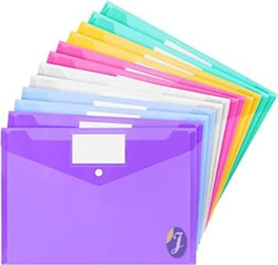 jewett My clear bag File Folder(Set Of 10, Multicolor)