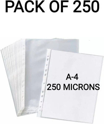 R K SALES Plastic Poly Propylene File folders(Set Of 250, Transparent)