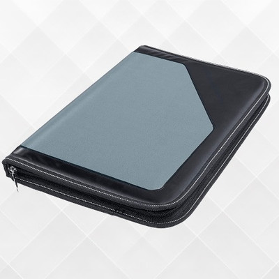 PACKWAGON Leather file-folder(Set Of 1, Grey)