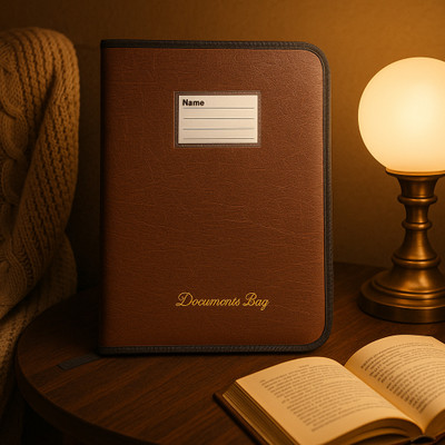Leffit Leather file folder(Set Of 1, Brown)