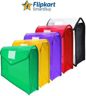 Flipkart SmartBuy Polypropylene File Folder/Document Holder(Set Of 5, Multicolor)